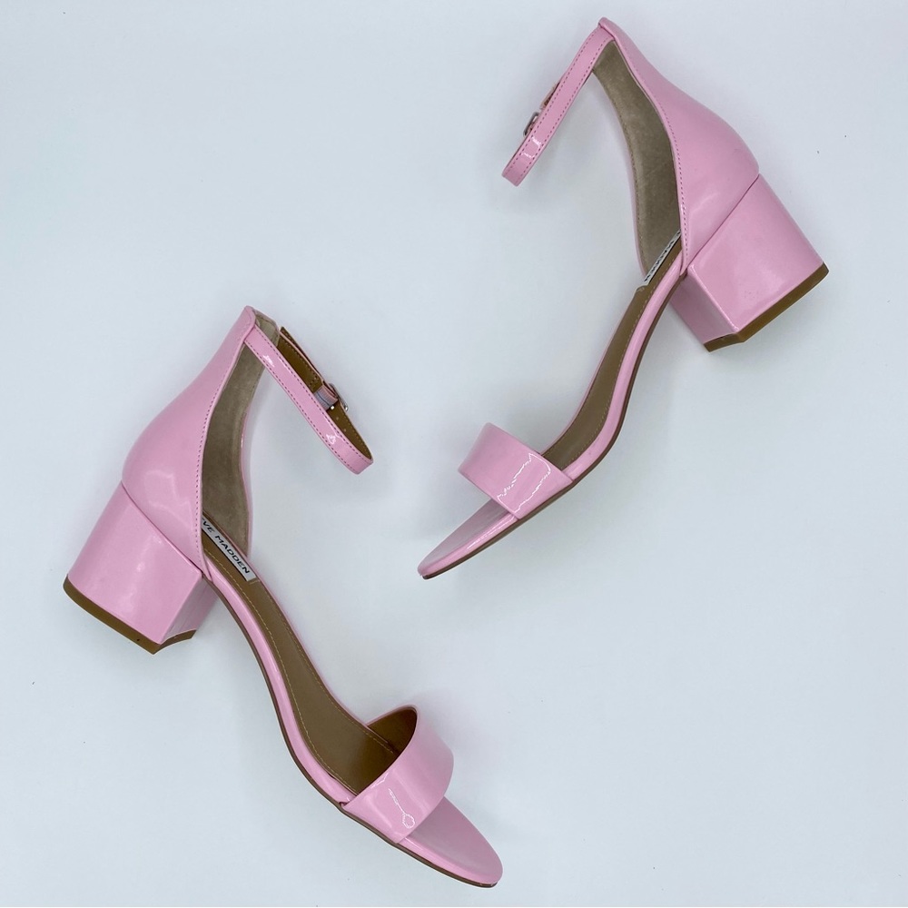 Steve Madden Pink Patent Irenee Ankle Strap Sandal Size 9.5 - Picture 15 of 15